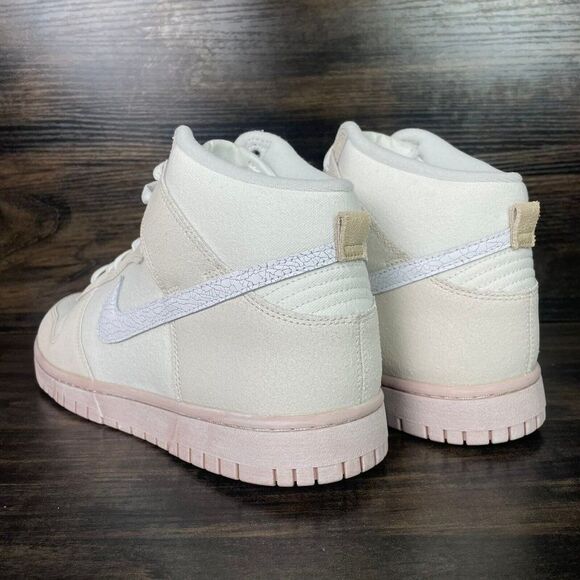 Nike Dunk High Retro PRM Cracked Leather Swoosh: DV0822-100 Size 11.5 - Picture 6 of 11